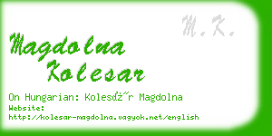 magdolna kolesar business card